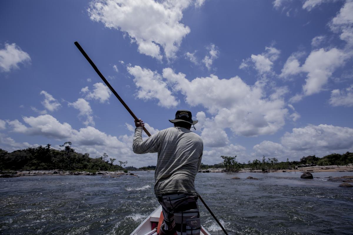 "Donos" do Rio Xingu, indígenas e ribeirinhos da Volta Grande lutam por mais água para garantir a vida na região 📷 Zé Gabriel/Greenpeace